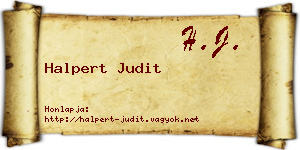 Halpert Judit névjegykártya